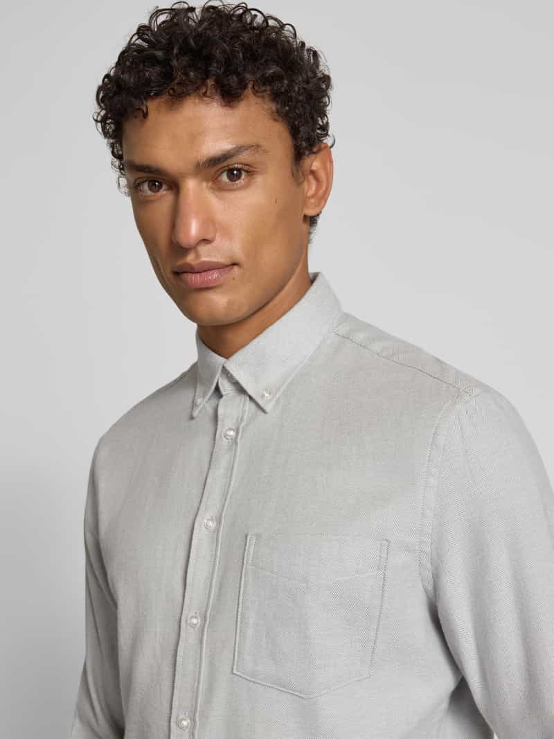 Christian Berg Men Regular fit vrijetijdsoverhemd met borstzak