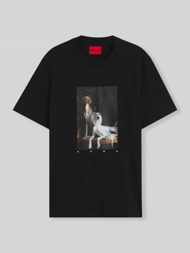 HUGO Regular fit t-shirt van puur katoen model 'Daffilo'