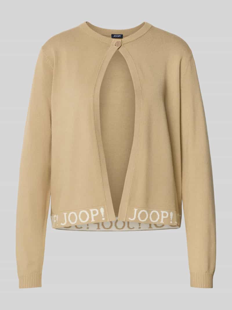 Joop! Gebreid jack met knoopsluiting model 'Kona'