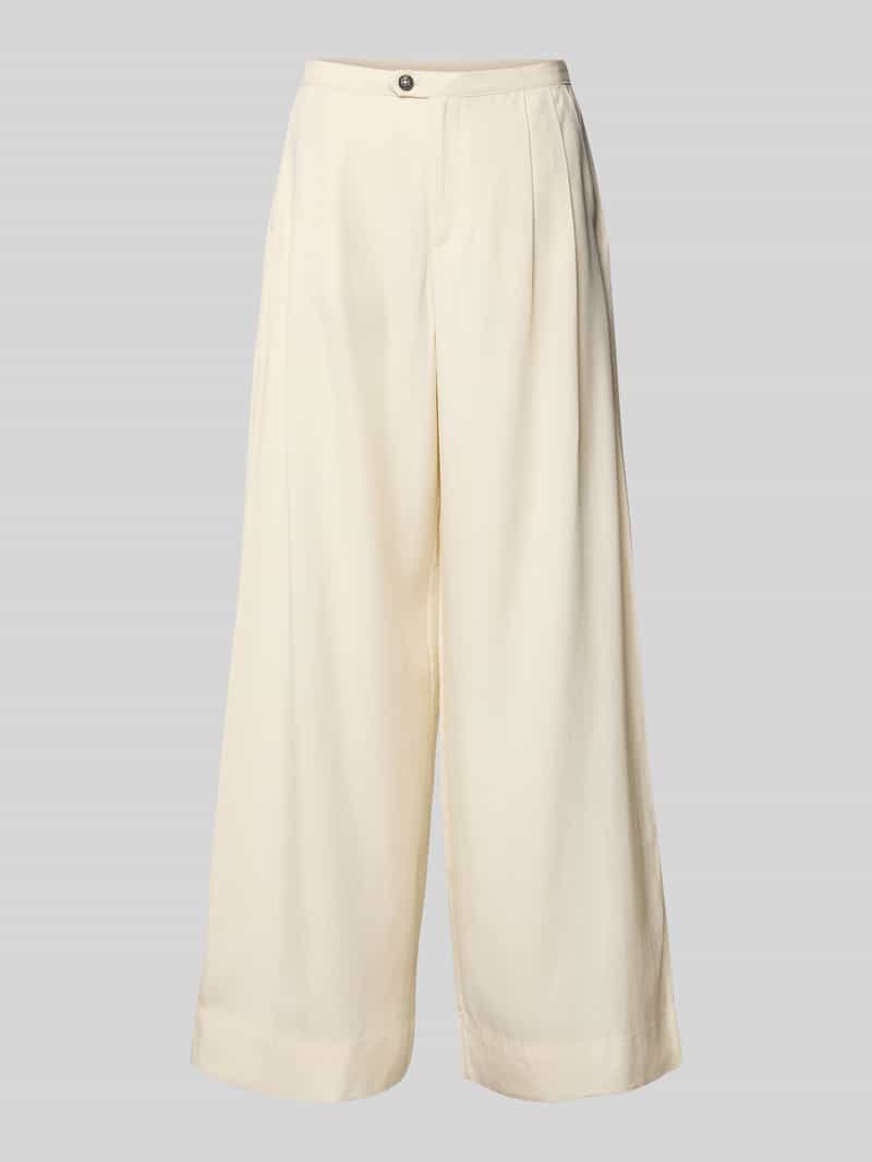 Selected Femme Wide leg bandplooibroek met steekzakken model 'NATUK'