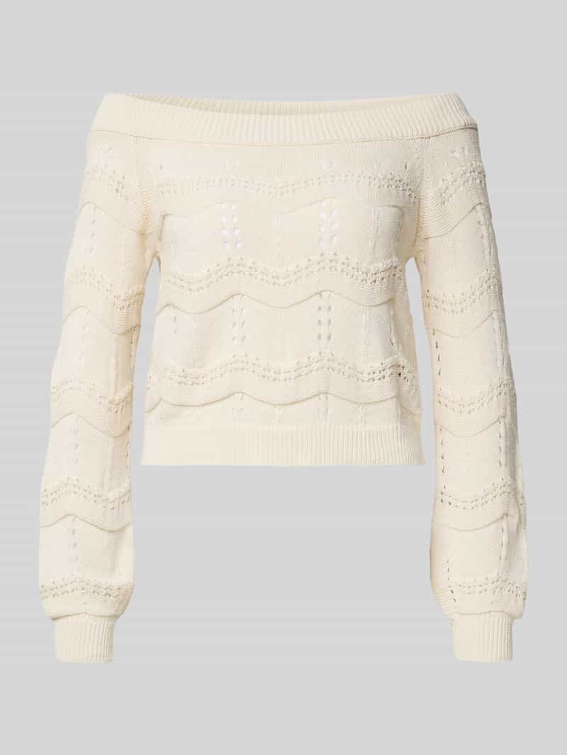 Only Korte gebreide pullover van katoenmix model 'VILDA LIFE'