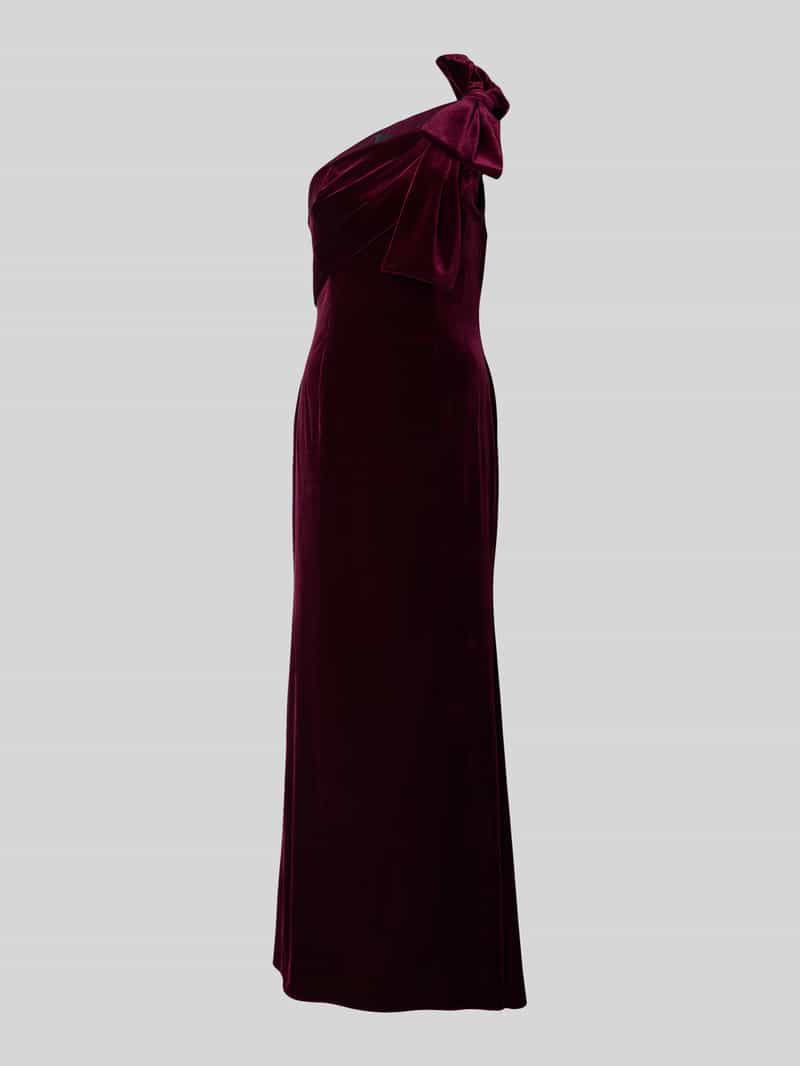 Adrianna Papell One shoulder-avondjurk met strikapplicatie