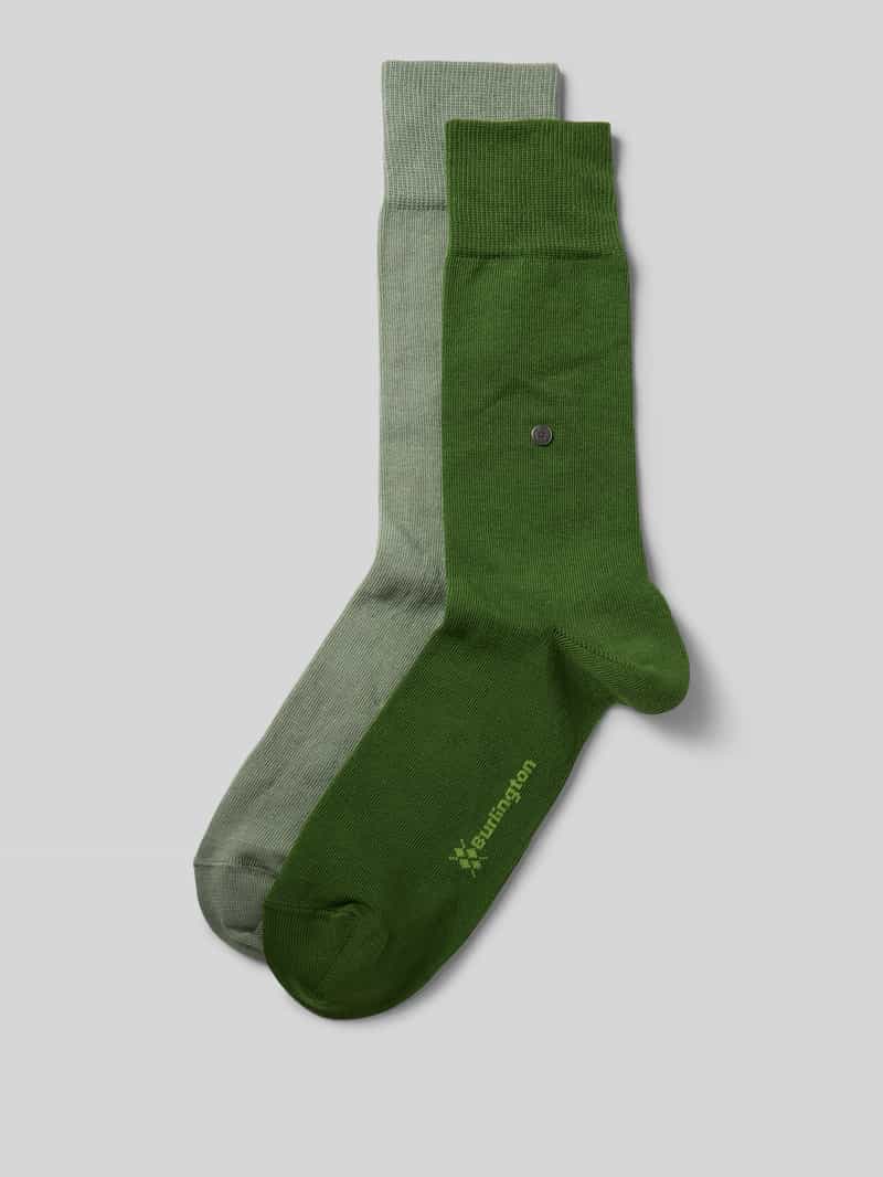 Burlington Sokken met labeldetails in een set van 2 paar