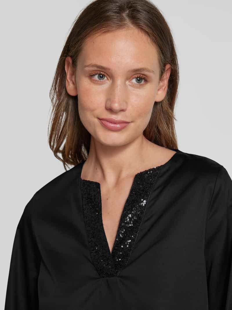 ETERNA COMFORT FIT Regular fit blouse met tuniekkraag