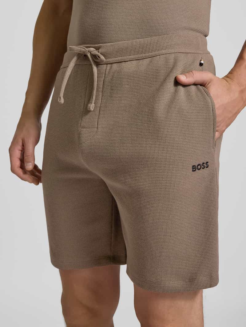 Boss Regular fit sweatshorts van katoenmix