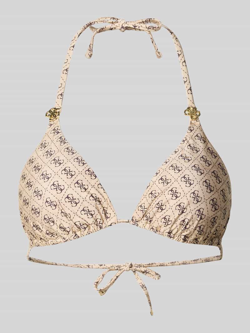 Bikinitop met all-over logoprint