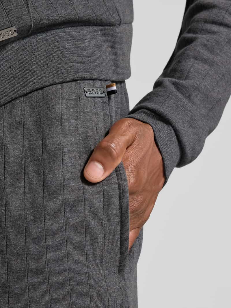 Boss Relaxed fit sweatpants van katoenmix model 'HERITAGE'