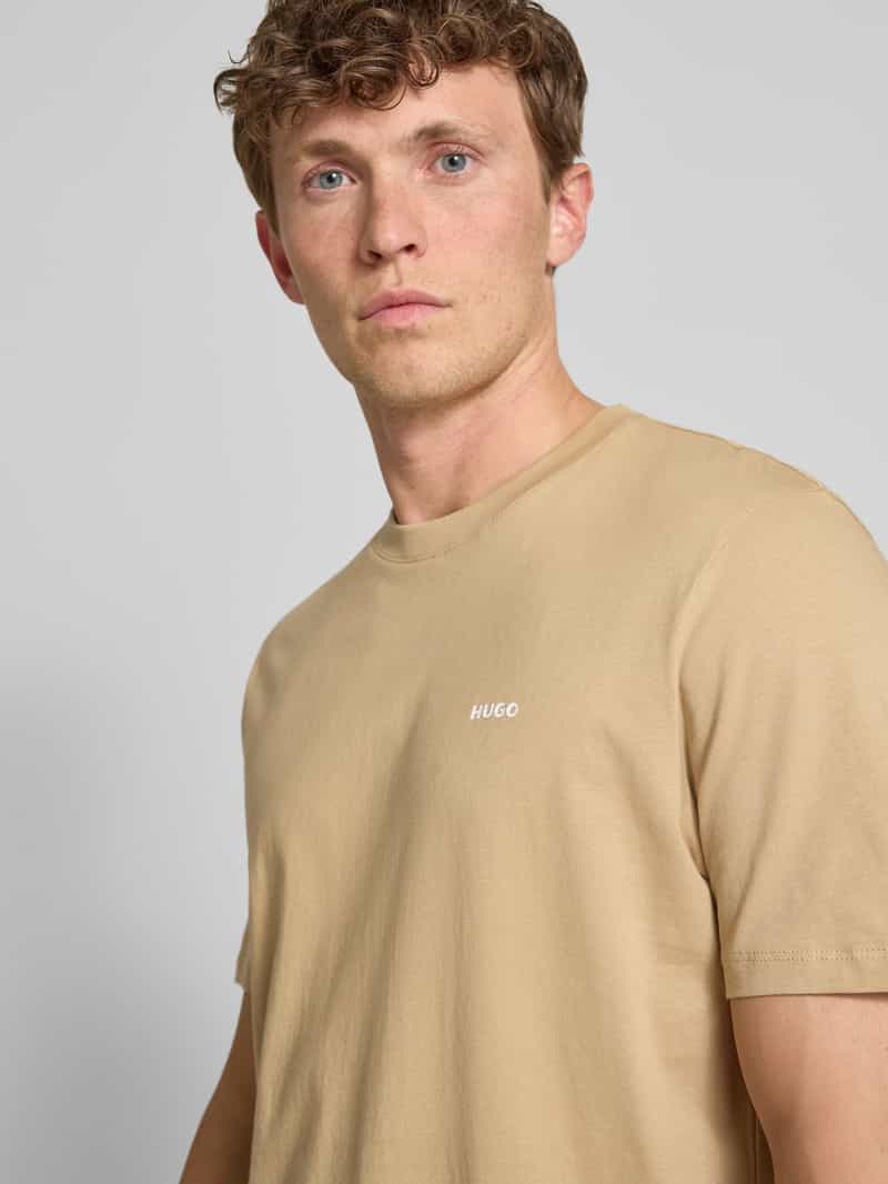 HUGO T-shirt met labelprint model 'Dero'