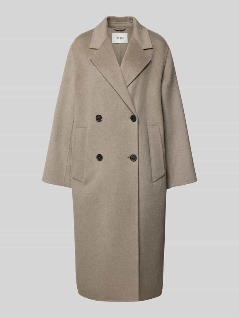 Ivy Oak Lange jas met reverskraag model 'CLARA'