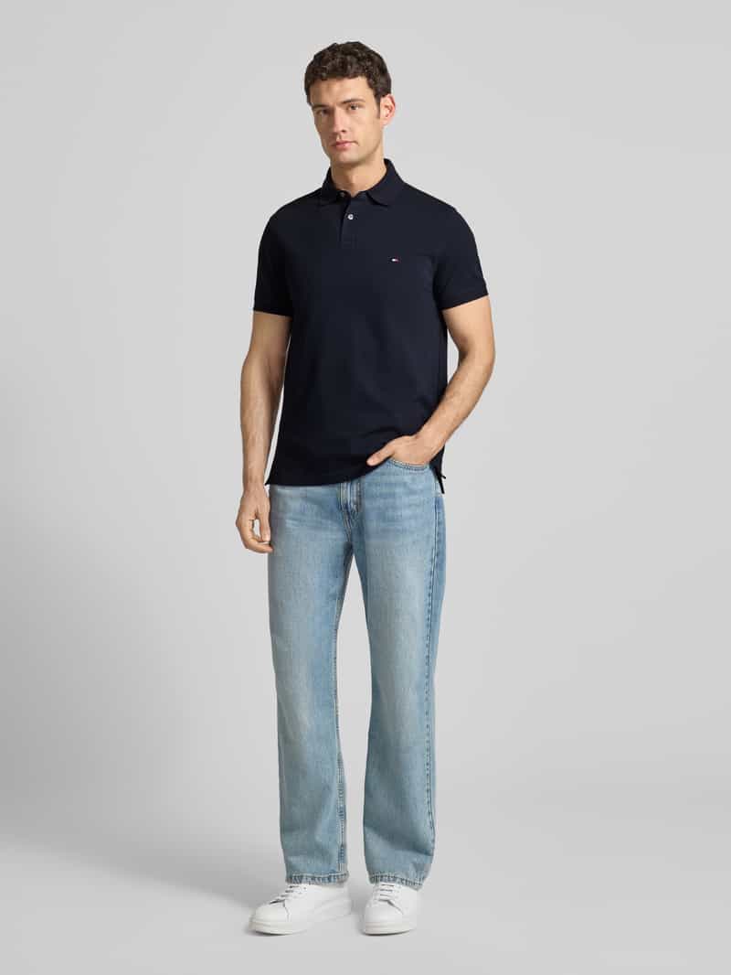 Tommy Hilfiger Slim fit poloshirt van piqué blauw, foto 6