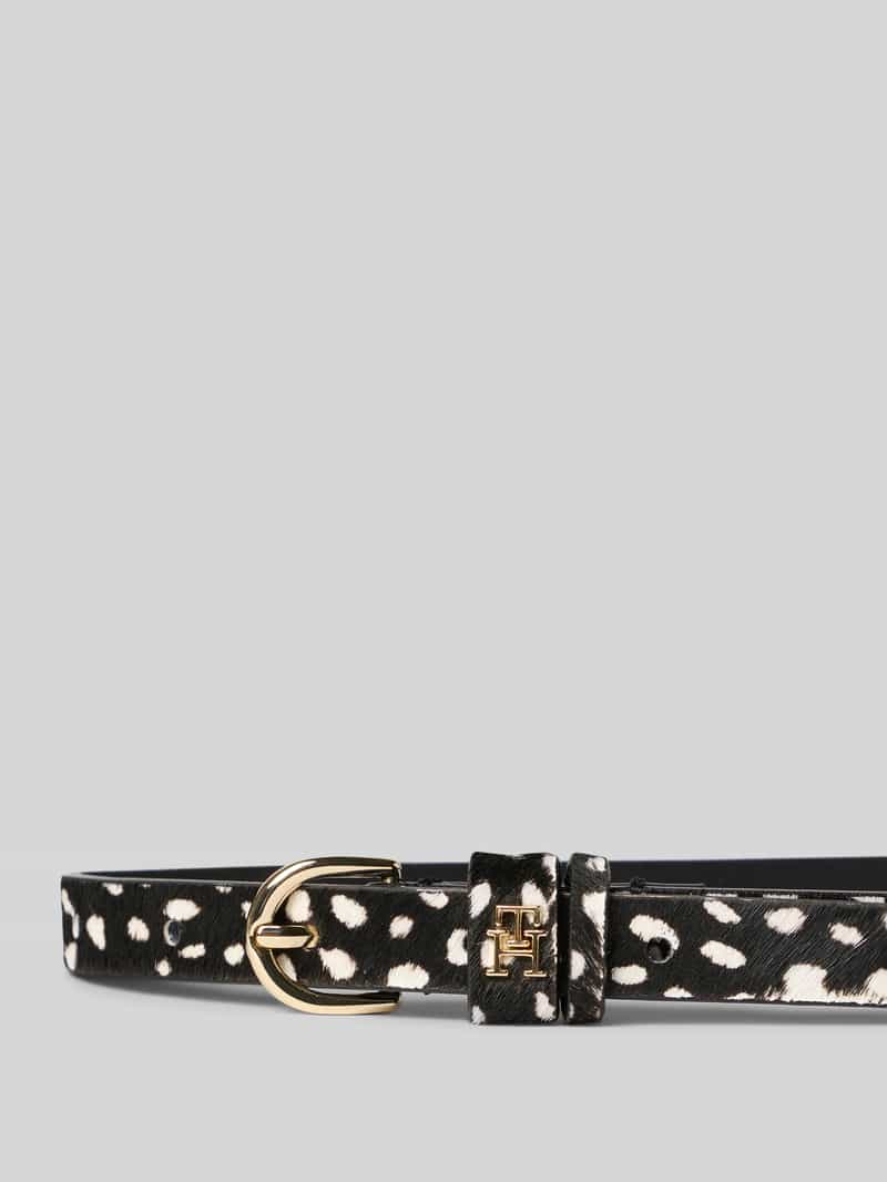 Tommy Hilfiger Leren riem met dierenprint