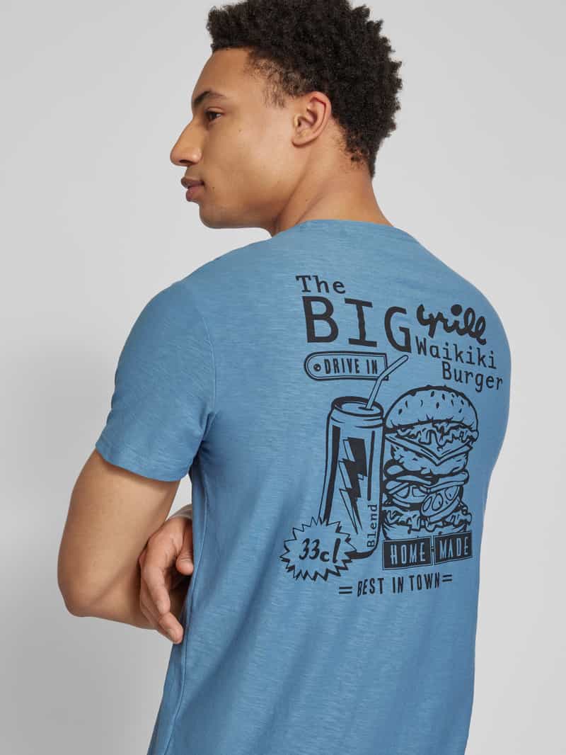 Blend T-shirt met motief- en statementprint aan de achterkant