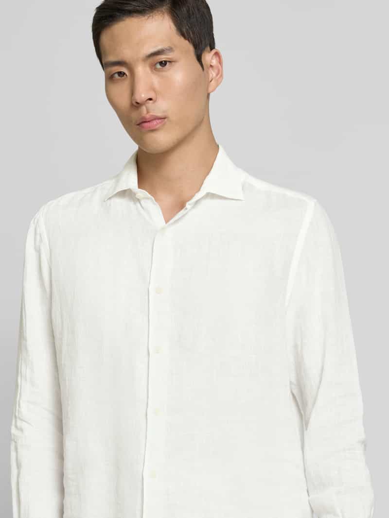 MC2 Saint Barth Regular fit linnen overhemd met kentkraag model 'PAMPLONA'