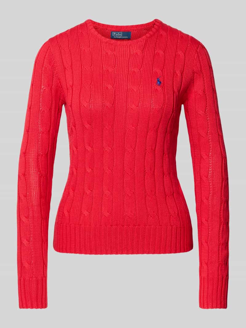 Polo Ralph Lauren Gebreide pullover met kabelpatroon model 'JULIANNA'