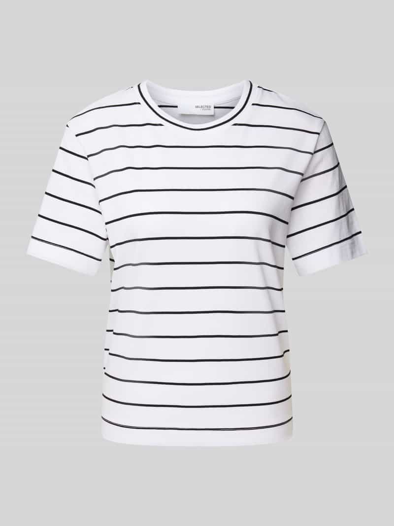 Selected Femme T-shirt met ronde hals model 'ESSENTIAL'