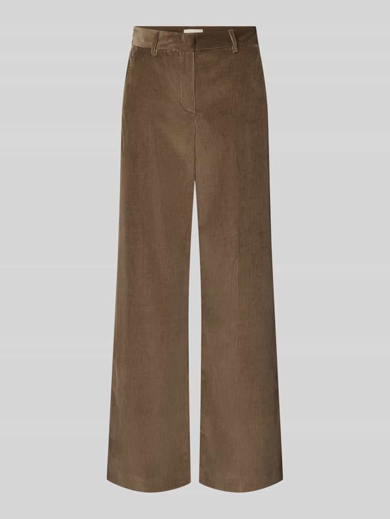 Weekend Max Mara Regular fit corduroy broek met bandplooi
