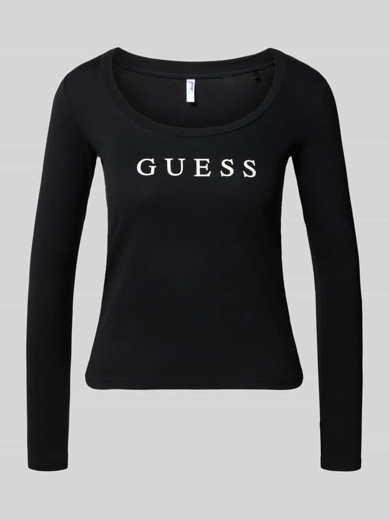 Guess Shirt met lange mouwen en labelprint