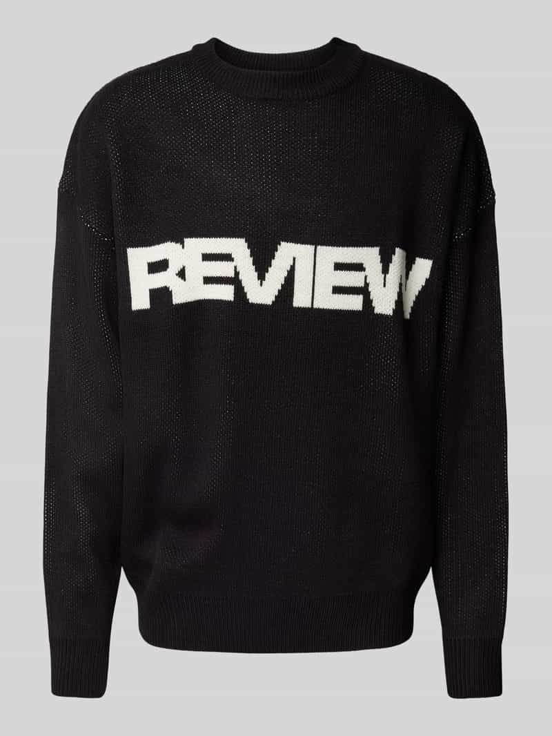 REVIEW Gebreide pullover met labelstitching