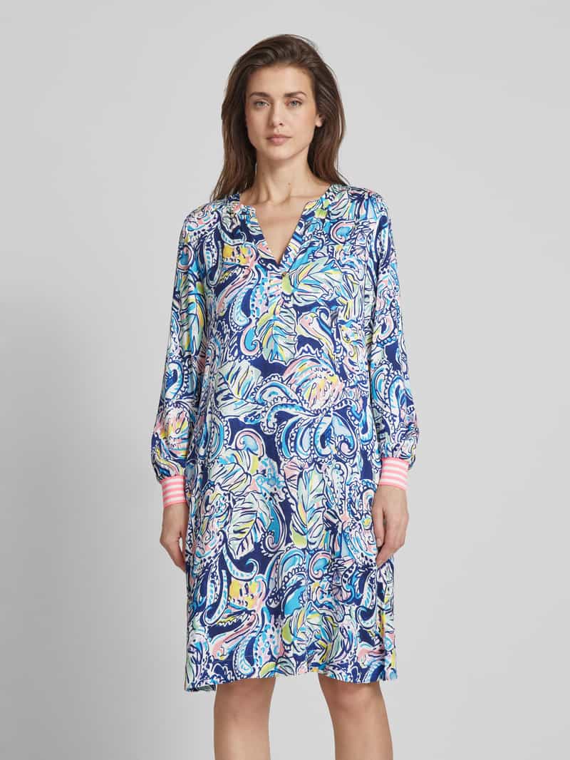 Knielange jurk met all-over print Christian Berg Woman