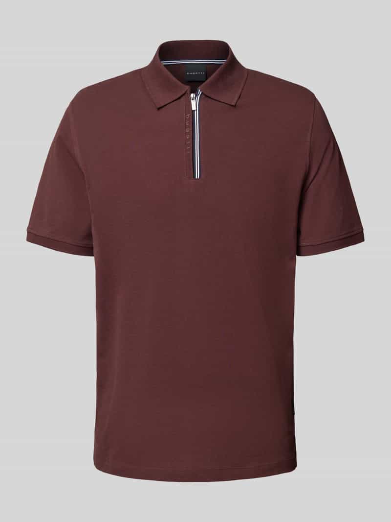 Bugatti Regular fit poloshirt met ritssluiting