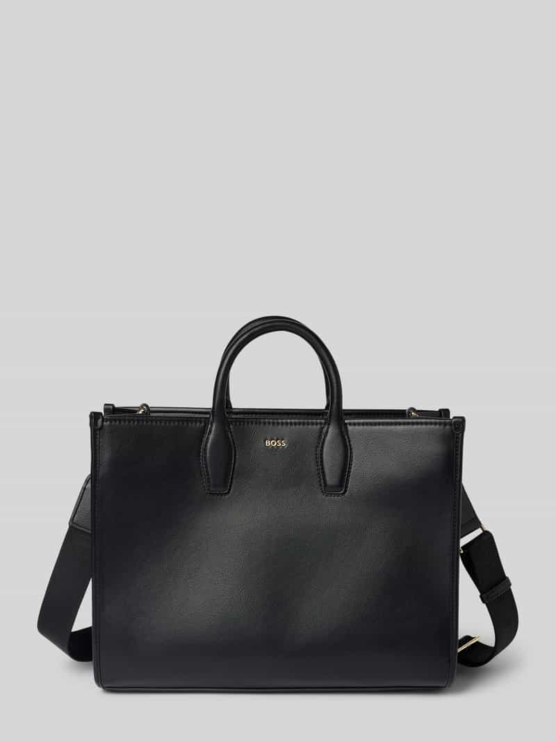 Boss Tote bag met afneembaar logoriempje