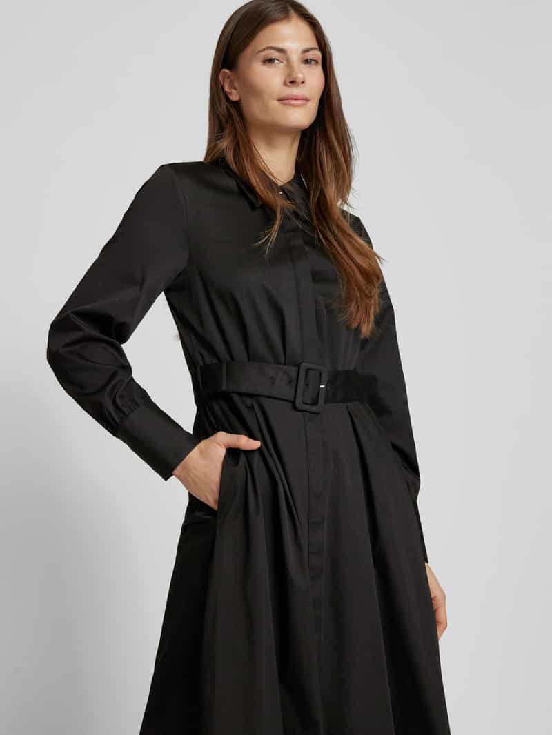 comma Midi-jurk met tailleriem