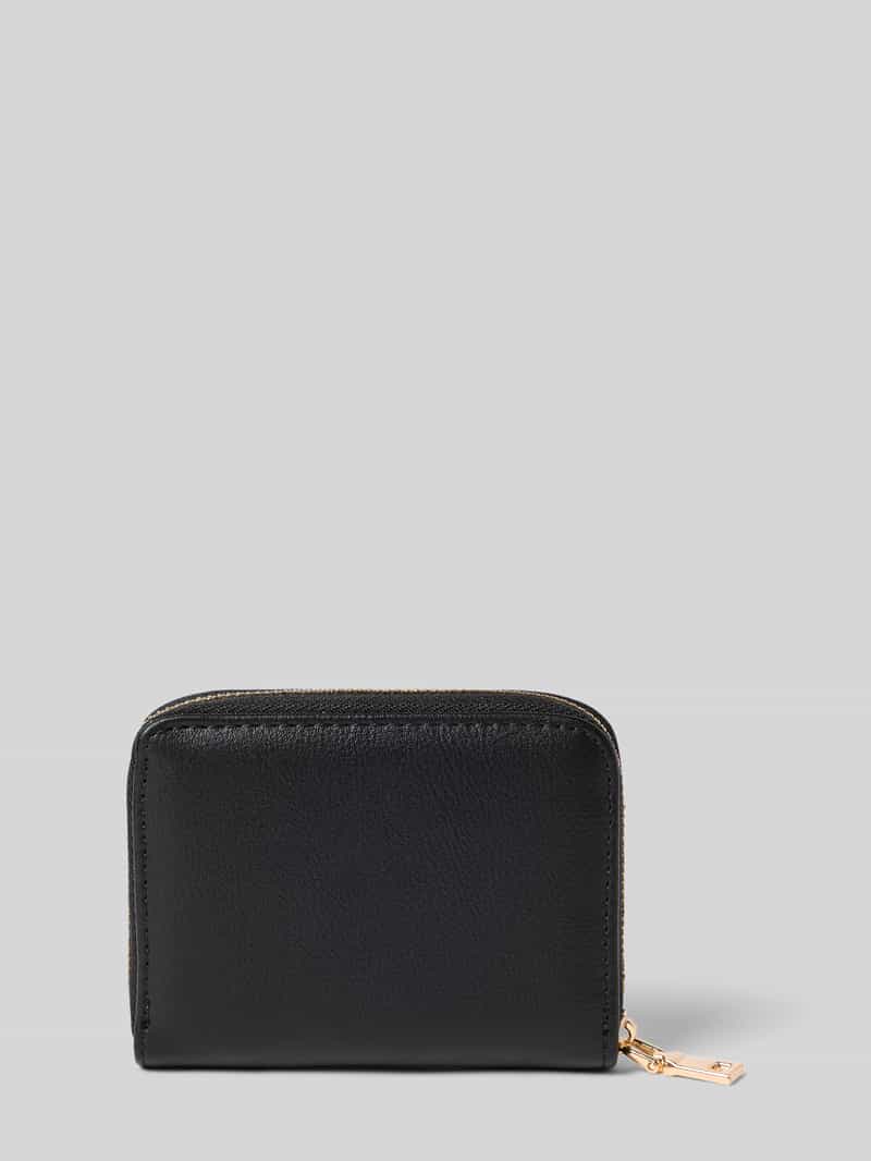 Seidenfelt Portemonnee met labeldetail model 'YLVA'