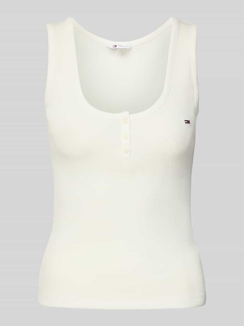 Tommy Jeans Slim fit tanktop van katoenmix