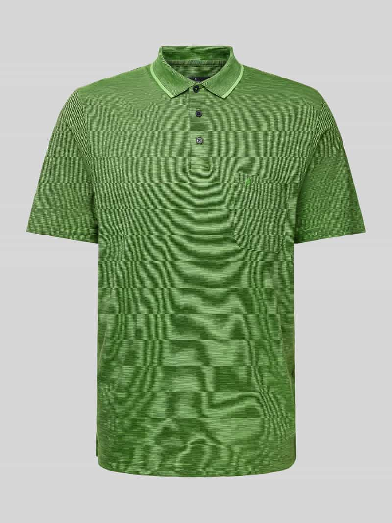 RAGMAN Poloshirt met streepmotief en borstzak