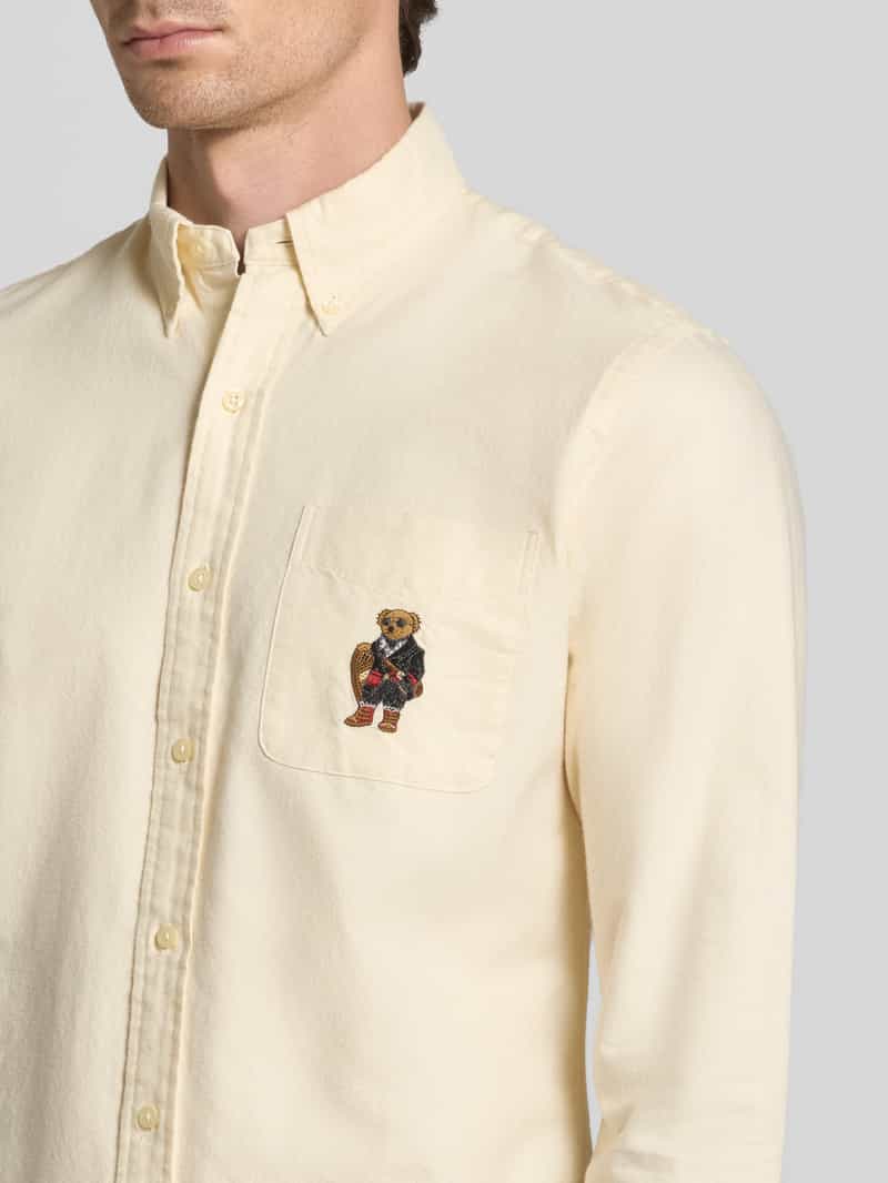 Polo Ralph Lauren Custom slim fit vrijetijdsoverhemd met motiefstitching