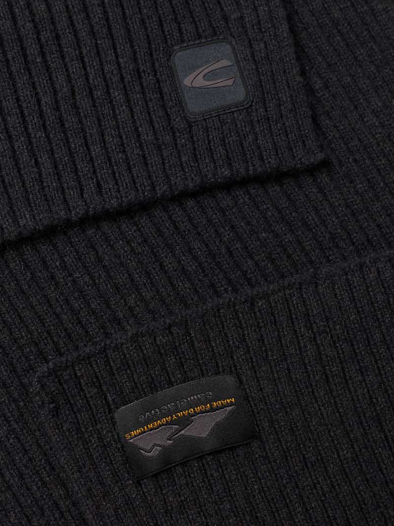 camel active Sjaal in gebreide look van zuivere wol