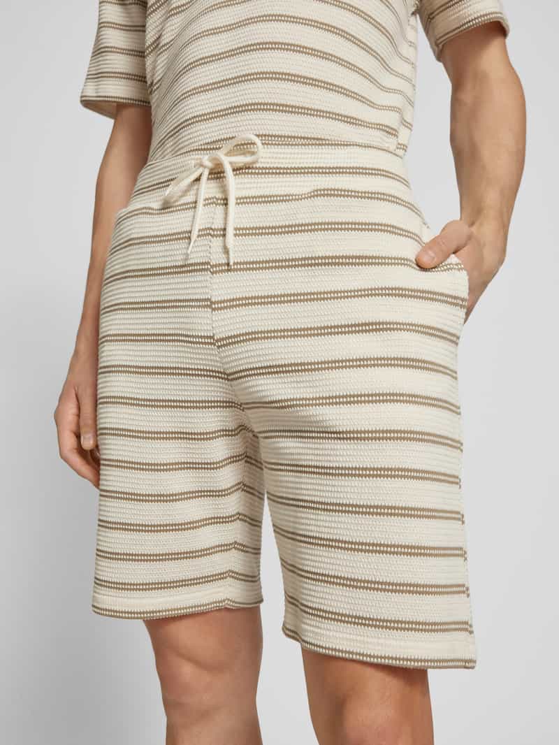 Only & Sons Regular fit korte broek met structuurmotief model 'IAN'