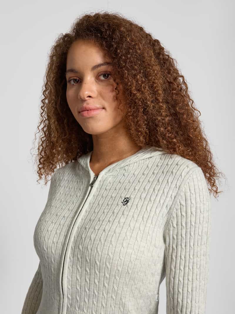 Guess Jeans Gebreid jack met wol en zijde