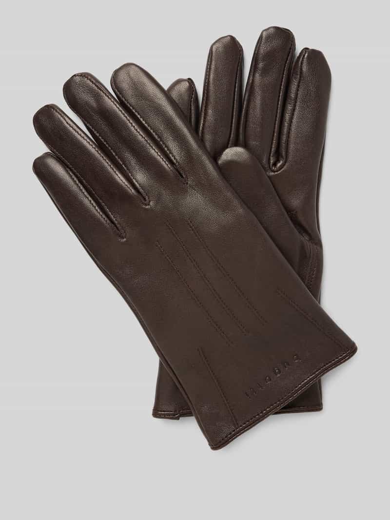 Handschoenen met labeldetail