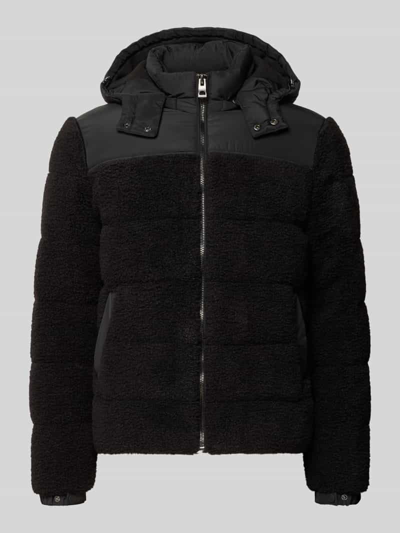 Guess regular fit doorgestikte jas model 'SHEARLING'
