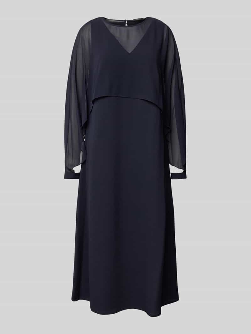 comma Midi-jurk in laagjeslook