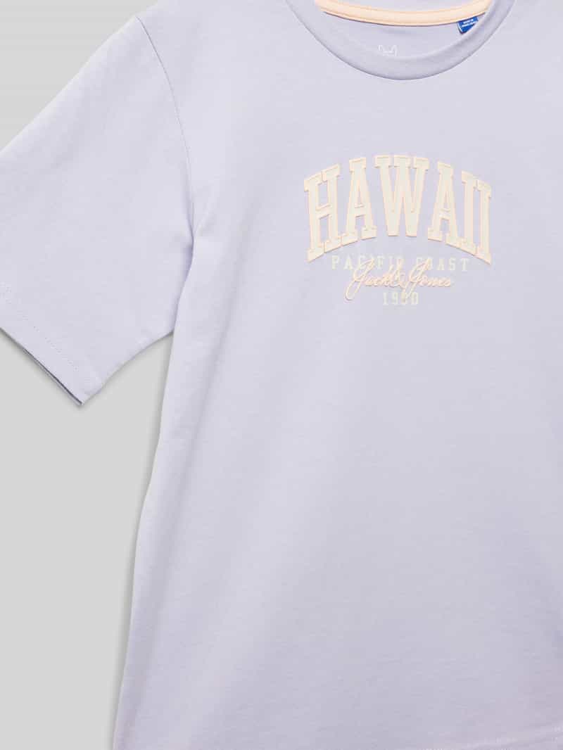 jack & jones T-shirt met labelprint model 'DETROIT'