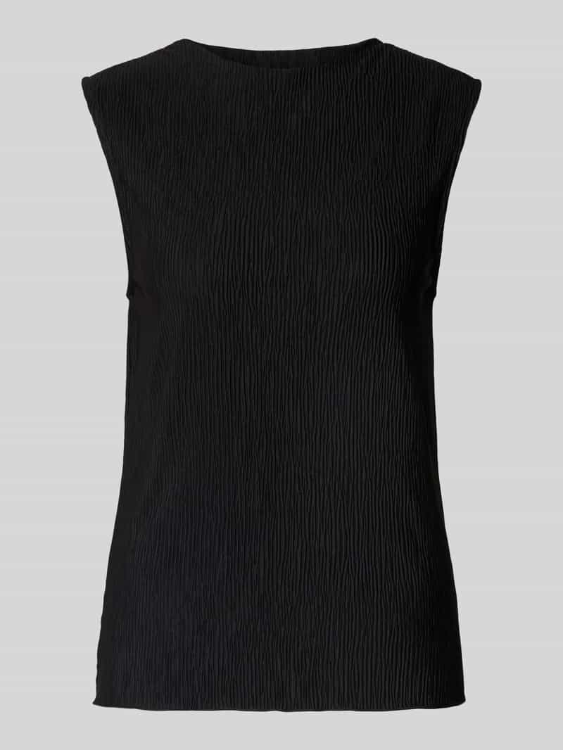 Pieces Slim fit top met crêpe afwerking model 'FLORA'