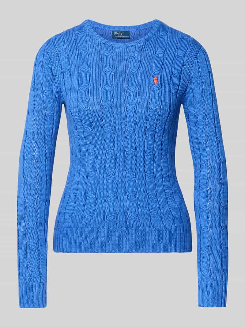 Polo Ralph Lauren Gebreide pullover met kabelpatroon model 'JULIANNA'