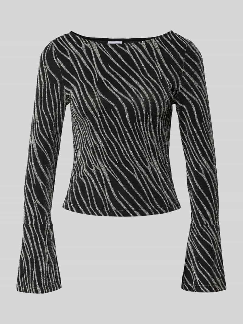 Noisy May Shirt met lange mouwen en ronde hals model 'GILLY'