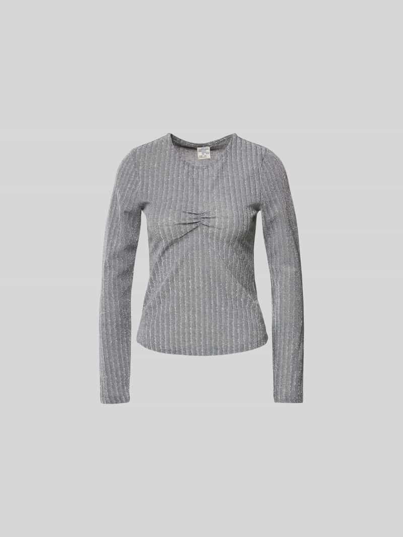 Shirt met lange mouwen en rimpelingen