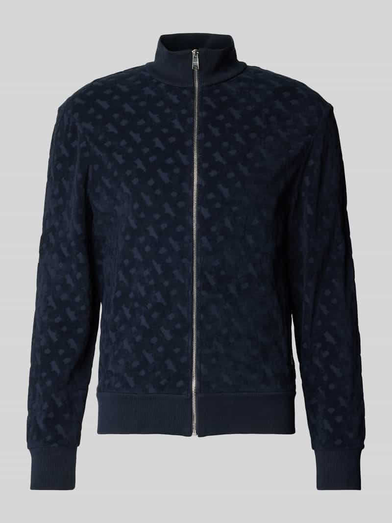 Boss Sweatjack met structuurmotief model 'Siza'