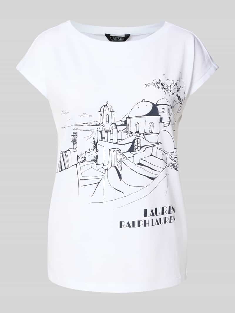 Lauren Ralph Lauren T-shirt met labelprint model 'GRIETA'