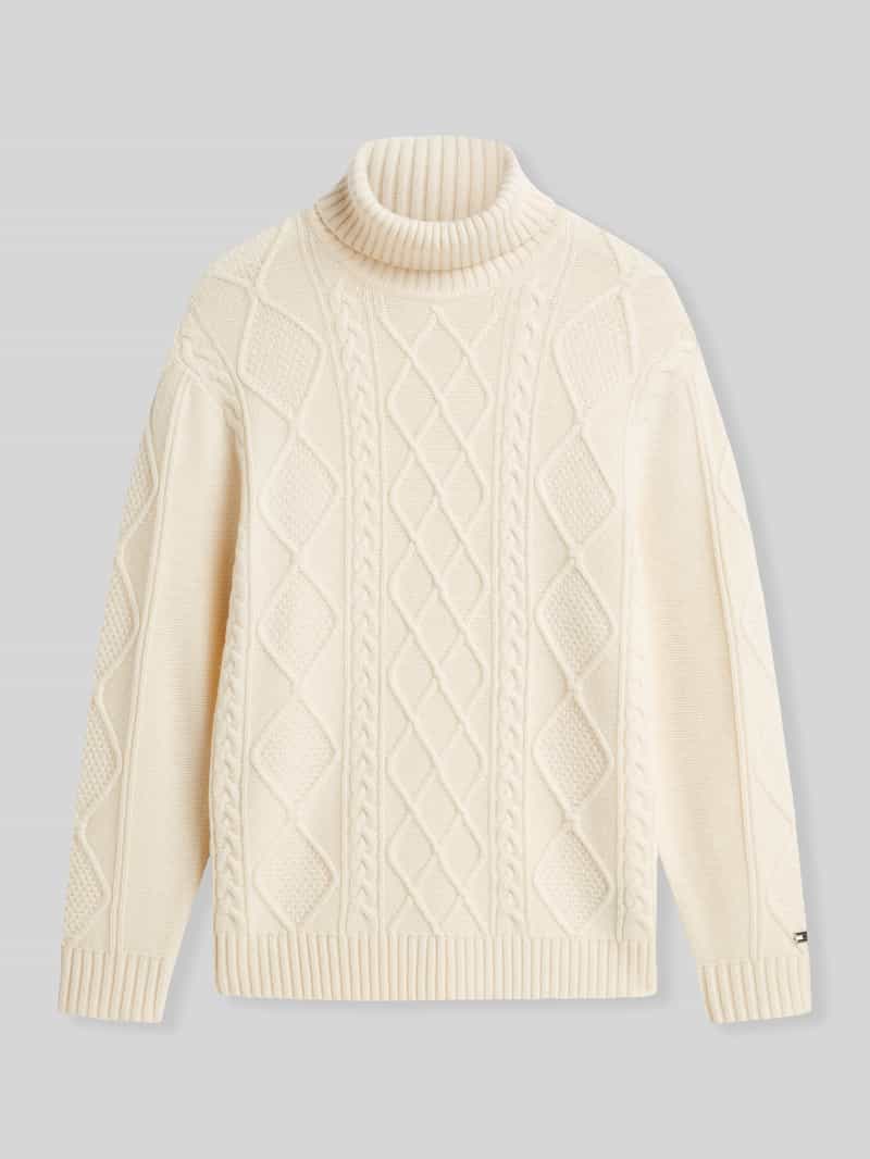 Tommy Hilfiger Regular fit coltrui van mix van wol en kasjmier