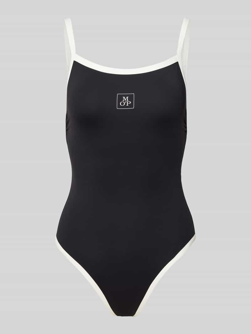 Marc O'Polo Badpak Summer Blacks met contrasterende ontwerpaccenten