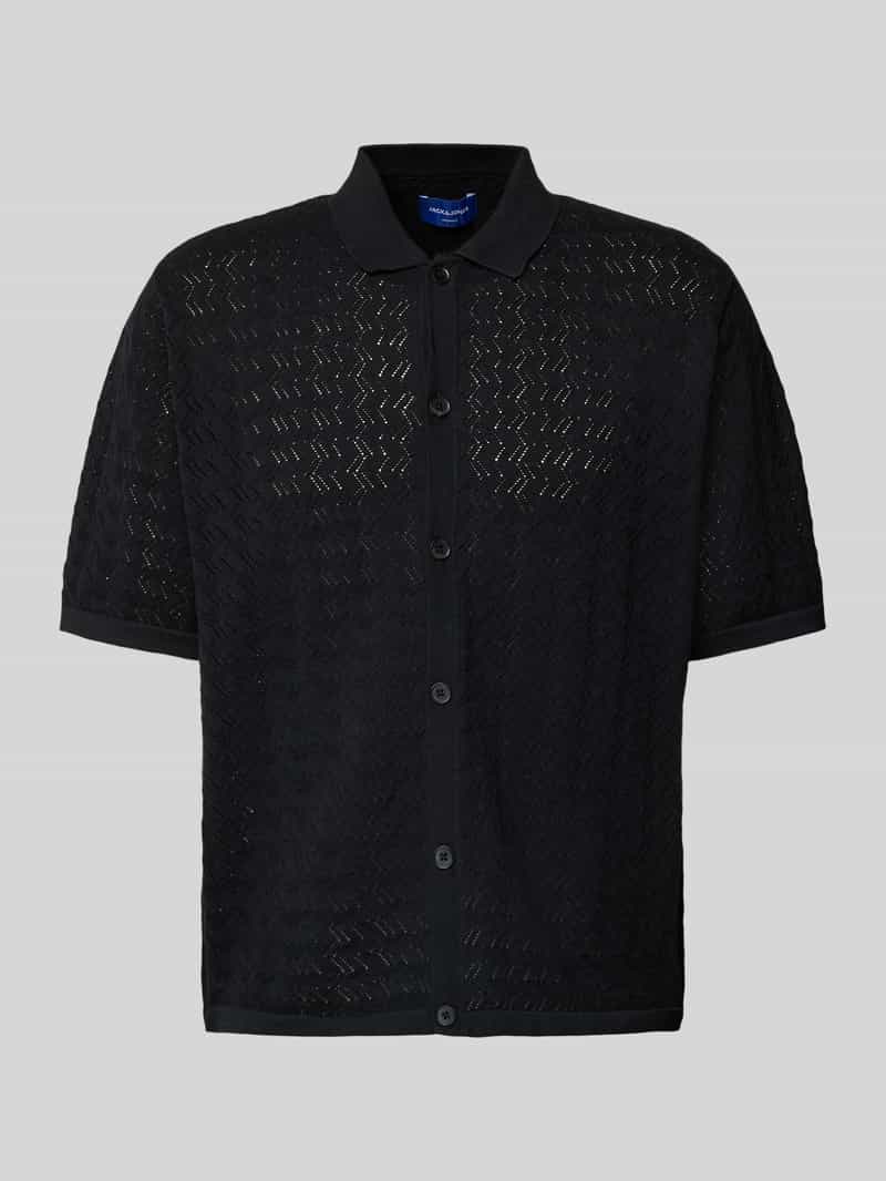jack & jones Regular fit vrijetijdsoverhemd met broderie anglaise model 'NOTO'
