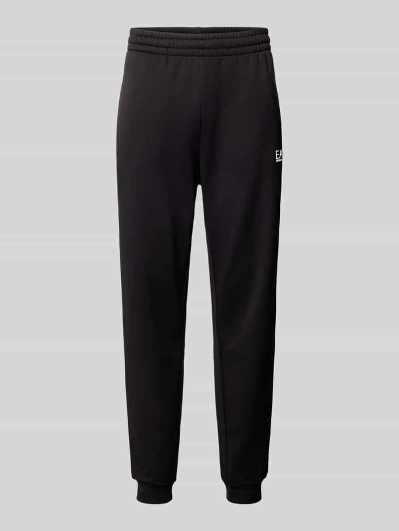 EA7 Emporio Armani Regular fit sweatpants met labelprint