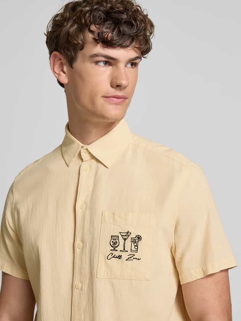 Blend Slim fit vrijetijdsoverhemd met stitchingdetails model 'APOLLO'