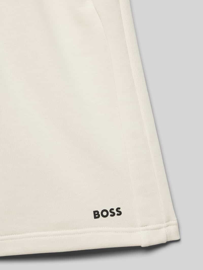 Boss Regular fit sweatshorts met labelprint