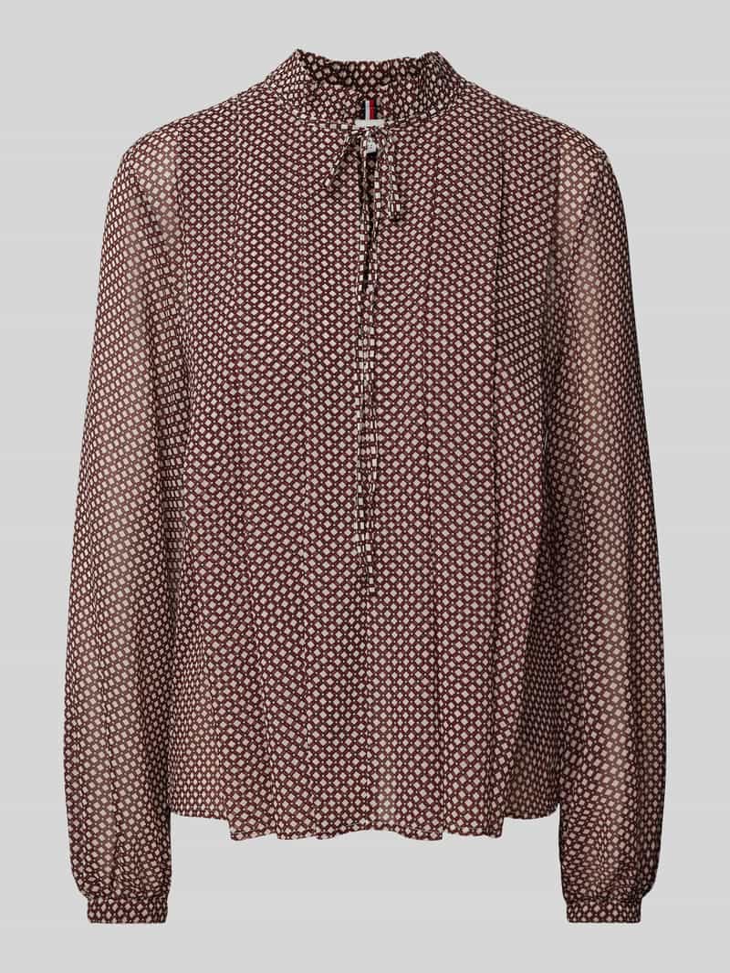 Tommy Hilfiger Regular fit blouseshirt met druppelvormige hals